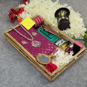 Premium Half Silk Jamdani Saree Combo Set - Purple - Image 4