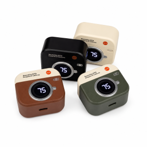 Q86 Retro Camera Design True Wireless Earbuds – Bluetooth 5.4 TWS with Leather Texture, Digital LED Display, Low Latency Gaming & ENC Noise Reduction - Image 8