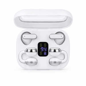 Q10 HiFi Stereo Sports Wireless Earbuds (2 Pairs) – 4-in-1 Combo Set with In-Ear & Open-Ear Clip Design, Bluetooth 5.4, LED Digital Display & IPX4 Waterproof - Image 3