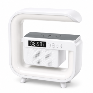 G3 Mini Smart Light Bluetooth Speaker – Multifunctional RGB Night Light with Wireless Charger, Digital Alarm Clock, Sunrise Simulation & Natural Sleep Sound Machine - Image 3