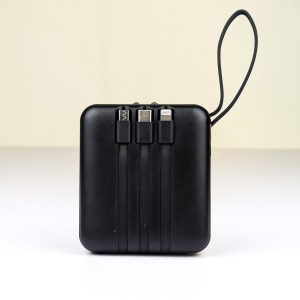 Smart 10000mAh Fast Charging Power Bank – Portable TWS & Phone Charger with Built-in Micro, Type-C, Lightning & USB Cables - Image 4